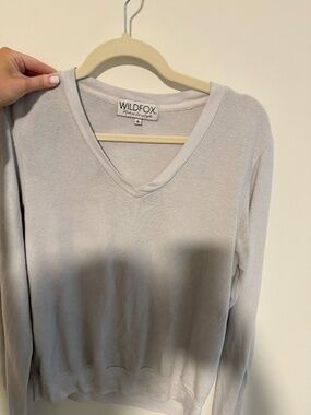 Wildfox V-Neck Crewneck Sweater